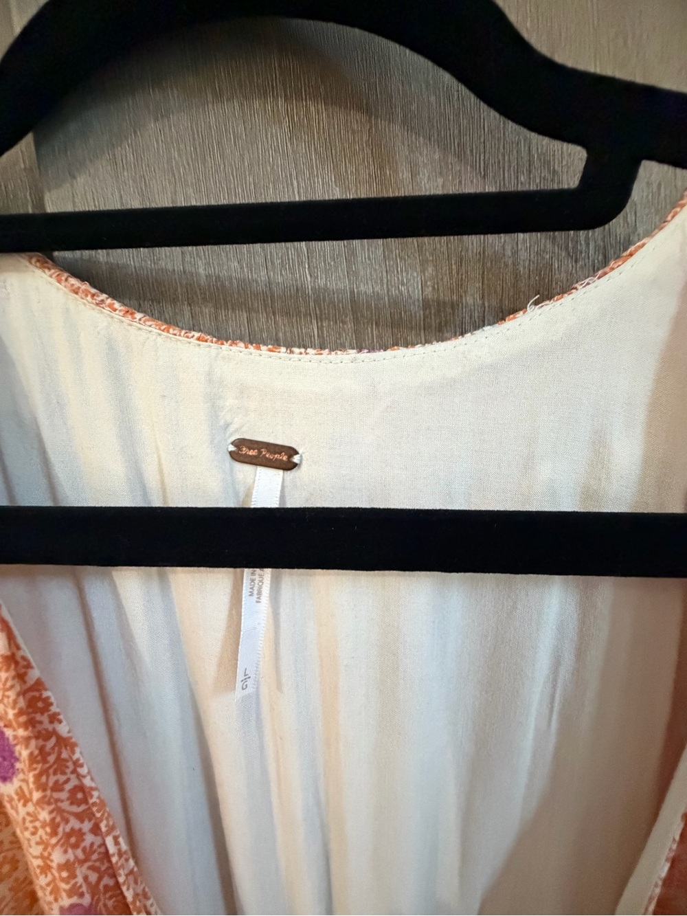 Free People Peach Floral Long Sleeve Maxi Dress - Picture 2 of 3